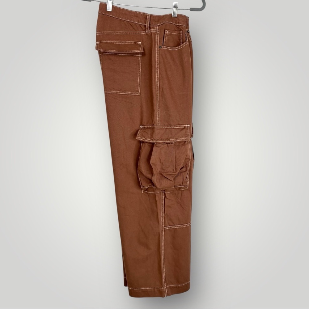 Wild Fable Women's Mid-Rise Baggy Cargo Pants Size12 Rugged Twill Cotton Y2K - Picture 4 of 9